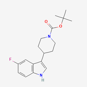 molecular formula C18H23FN2O2 B8350898 5-fluoro-3-(1-tert-butoxycarbonylpiperidin-4-yl)-1H-indole 