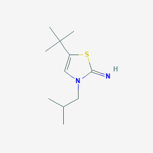 molecular formula C11H20N2S B8350904 5-tert-Butyl-3-isobutylthiazol-2(3H)-imine 