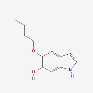 molecular formula C12H15NO2 B8350937 5-butoxy-1H-indol-6-ol 