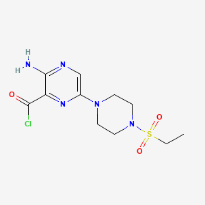 3-Amino-6-(4-ethylsulfonylpiperazin-1-yl)pyrazine-2-carbonyl chloride