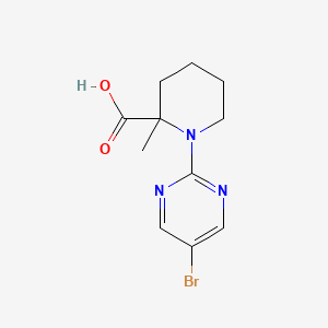 molecular formula C11H14BrN3O2 B8350968 1-(5-Bromopyrimidin-2-yl)-2-methyl-piperidine-2-carboxylic acid 
