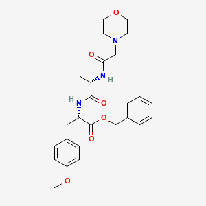 Benzyl (S)-3-(4-methoxyphenyl)-2-((S)-2-(2-morpholinoacetamido)propanamido)propanoate