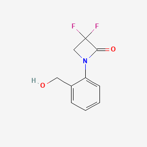 molecular formula C10H9F2NO2 B8351080 N-(2-hydroxymethylphenyl)-3,3-difluoroazetidin-2-one 