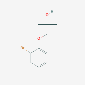 molecular formula C10H13BrO2 B8351102 1-(2-Bromophenoxy)-2-methylpropan-2-ol 