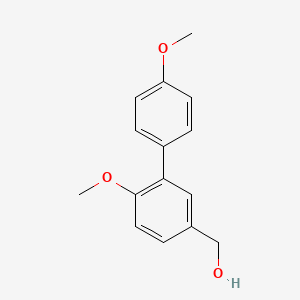 molecular formula C15H16O3 B8351104 4-Methoxy-3-(4-methoxyphenyl)benzyl alcohol 