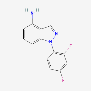 molecular formula C13H9F2N3 B8351134 1-(2,4-Difluorophenyl)-1H-indazol-4-amine 