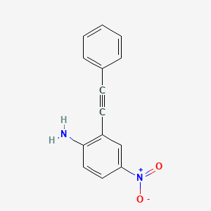 molecular formula C14H10N2O2 B8351172 4-Nitro-2-(phenylethynyl)aniline 