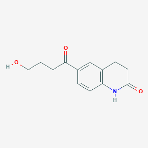 molecular formula C13H15NO3 B8351198 6-(4-Hydroxy-1-oxobutyl)-3,4-dihydrocarbostyril 