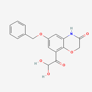 molecular formula C17H15NO6 B8351219 6-benzyloxy-8-(2,2-dihydroxyacetyl)-4H-benzo[1,4]oxazin-3-one 
