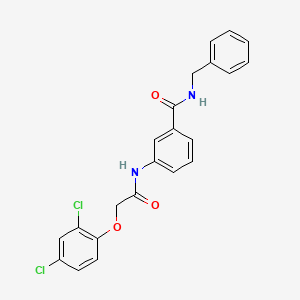 molecular formula C22H18Cl2N2O3 B8351224 N-benzyl-3-[2-(2,4-dichloro-phenoxy)-acetylamino]-benzamide 