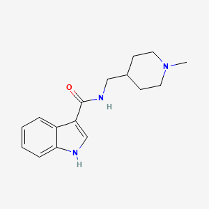 molecular formula C16H21N3O B8351236 N-[(1-Methyl-4-piperidyl)methyl] indole-3-carboxamide 