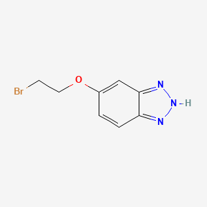 molecular formula C8H8BrN3O B8351335 6-(2-bromoethoxy)-1H-benzotriazole 