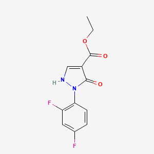 ethyl 2-(2,4-difluorophenyl)-3-oxo-2,3-dihydro-1H-pyrazole-4-carboxylate