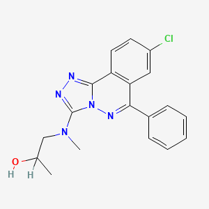 molecular formula C19H18ClN5O B8351357 1-((8-Chloro-6-phenyl-1,2,4-triazolo(3,4-a)phthalazin-3-yl)methylamino)-2-propanol CAS No. 87540-78-1
