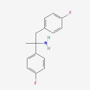 molecular formula C15H15F2N B8351374 1,2-Bis(4-fluorophenyl)-2-propylamine 