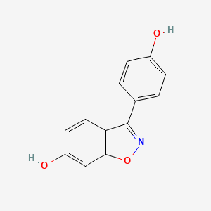 molecular formula C13H9NO3 B8351382 3-(4-Hydroxy-phenyl)-benzo[d]isoxazol-6-ol 