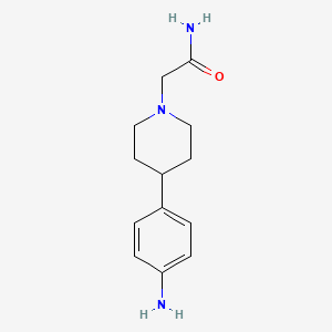molecular formula C13H19N3O B8351493 2-[4-(4-Aminophenyl)piperidin-1-yl]acetamide CAS No. 1233142-18-1