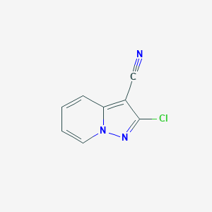 molecular formula C8H4ClN3 B8351596 2-Chloropyrazolo[1,5-a]pyridine-3-carbonitrile CAS No. 1428432-89-6
