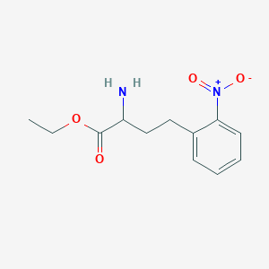 molecular formula C12H16N2O4 B8351627 Ethyl 2-amino-4-(o-nitrophenyl)butyrate 