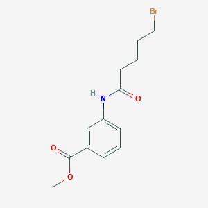 molecular formula C13H16BrNO3 B8351666 Methyl 3-(5-bromopentanoylamino)benzoate 