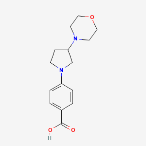 molecular formula C15H20N2O3 B8351693 4-(3-Morpholinopyrrolidin-1-yl)benzoic acid 
