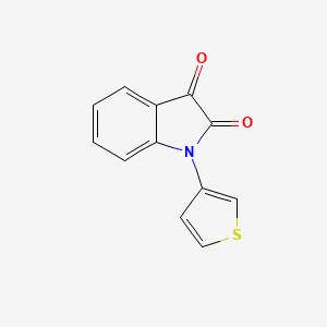 molecular formula C12H7NO2S B8351699 1-(3-Thienyl)-1H-indole-2,3-dione 