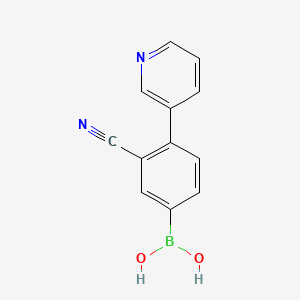 molecular formula C12H9BN2O2 B8351716 (3-Cyano-4-pyridin-3-ylphenyl)boronic acid 