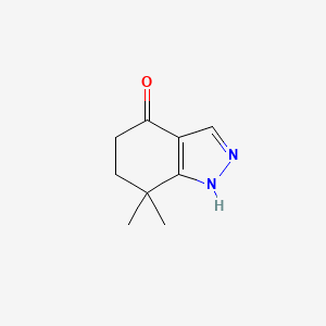 molecular formula C9H12N2O B8351740 7,7-dimethyl-6,7-dihydro-1H-indazol-4(5H)-one 