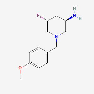 molecular formula C13H19FN2O B8351742 (3R,5R)-5-fluoro-1-(4-methoxybenzyl)piperidin-3-amine 