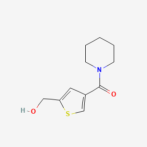 molecular formula C11H15NO2S B8351782 (5-Hydroxymethyl-thiophen-3-yl)-piperidin-1-yl-methanone 