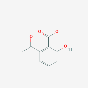 molecular formula C10H10O4 B8351841 Benzoic acid, 5-[1-oxoethyl]-2-hydroxy-, methyl ester 