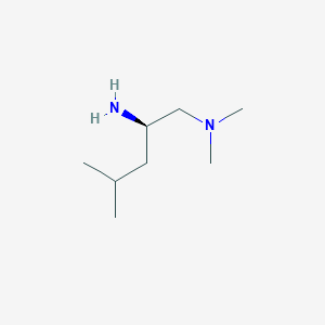 molecular formula C8H20N2 B8351853 (2R)-1-dimethylamino-2-amino-4-methyl-pentane 