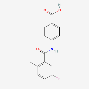 molecular formula C15H12FNO3 B8351869 4-[(5-Fluoro-2-methylbenzoyl)amino]benzoic acid 