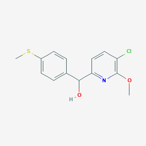 (5-Chloro-6-methoxypyridin-2-yl)[4-(methylsulfanyl)phenyl]methanol