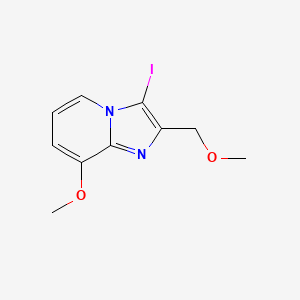molecular formula C10H11IN2O2 B8351897 8-Methoxy-3-iodo-2-(methoxymethyl)imidazo[1,2-a]pyridine 