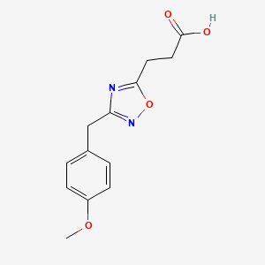 molecular formula C13H14N2O4 B8351935 3-[3-(4-Methoxyphenyl)methyl-1,2,4-oxadiazol-5-yl]propanoic acid 