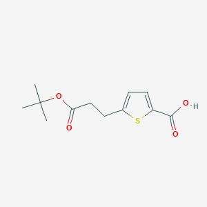 molecular formula C12H16O4S B8351957 5-(2-Tert-butoxycarbonylethyl)thiophene-2-carboxylic acid 