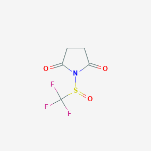 molecular formula C5H4F3NO3S B8351992 N-trifluoromethylsulfinylsuccinimide 