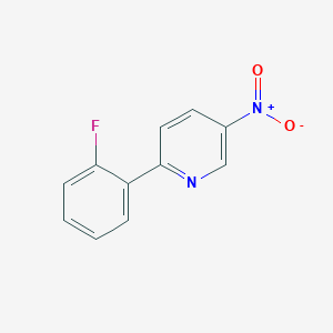 molecular formula C11H7FN2O2 B8352012 2-(2-Fluorophenyl)-5-nitropyridine 