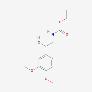 molecular formula C13H19NO5 B8352044 Ethyl (2-(3,4-dimethoxyphenyl)-2-hydroxyethyl)carbamate 