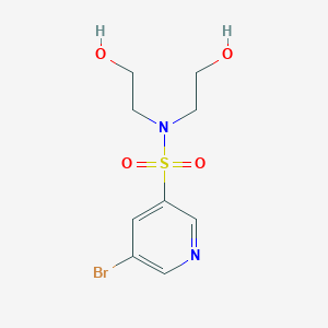 molecular formula C9H13BrN2O4S B8352046 5-Bromo-pyridine-3-sulfonic acid bis-(2-hydroxy-ethyl)-amide 