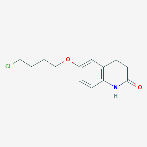 molecular formula C13H16ClNO2 B8352049 6-(4-Chlorobutoxy)-3,4-dihydro-carbostyril 