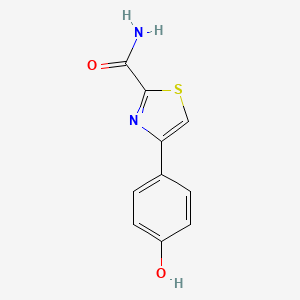 molecular formula C10H8N2O2S B8352062 4-(4-Hydroxyphenyl)-thiazole-2-carboxamide 