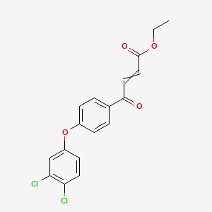 molecular formula C18H14Cl2O4 B8352073 Ethyl 4-[4-(3,4-dichlorophenoxy)phenyl]-4-oxobut-2-enoate CAS No. 88107-18-0