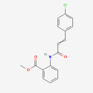 molecular formula C17H14ClNO3 B8352081 Methyl 2-[3-(4-chlorophenyl)prop-2-enoylamino]benzoate 