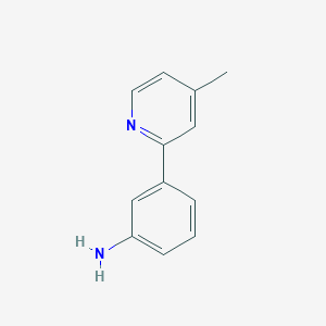 molecular formula C12H12N2 B8352104 2-(3-Aminophenyl)-4-methylpyridine 