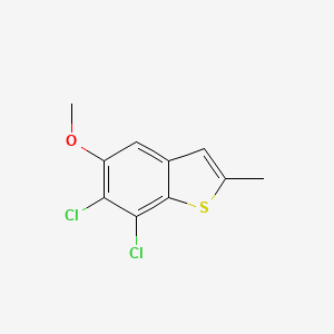molecular formula C10H8Cl2OS B8352131 6,7-Dichloro-5-methoxy-2-methylbenzo[b]thiophene 