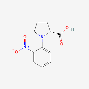 molecular formula C11H12N2O4 B8352158 1-(2-Nitrophenyl)-D-proline 