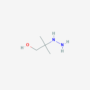 molecular formula C4H12N2O B8352165 2-Hydrazino-2-methyl-propan-1-ol 