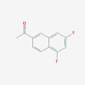 molecular formula C12H8F2O B8352194 1-(5,7-Difluoronaphthalen-2-yl)ethanone 